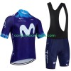 Conjunto Maillot + Culotte Corto con tirantes Movistar 2023